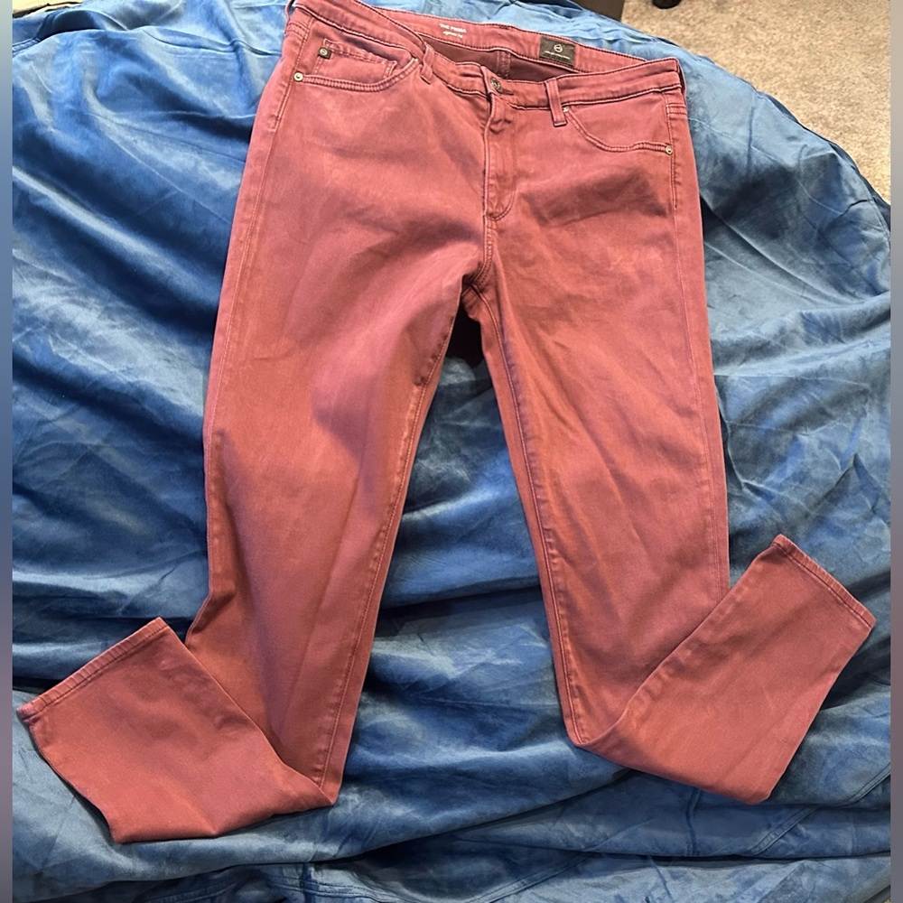 Women's Classic Maroon Stretch Jeans